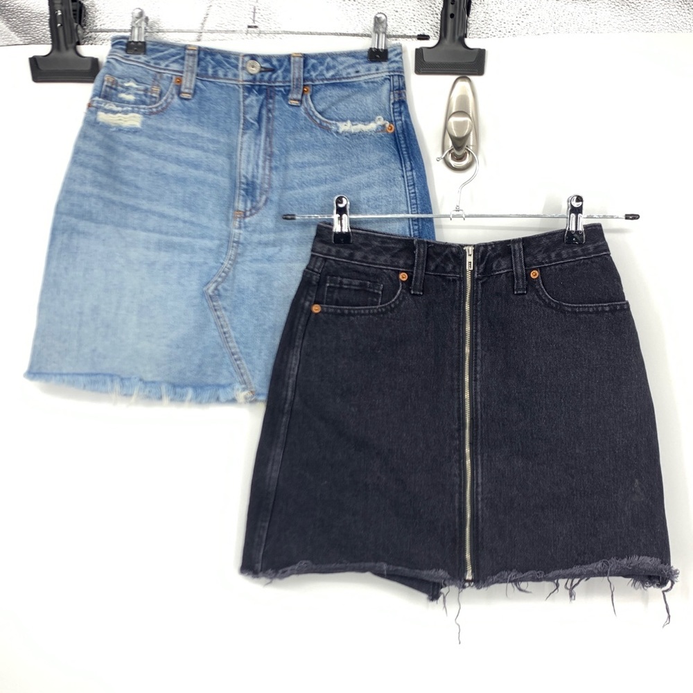 Abercrombie Fitch Jean Mini Skirt Bundle Black